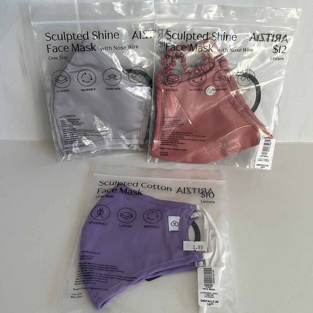 Set of 3 face masks